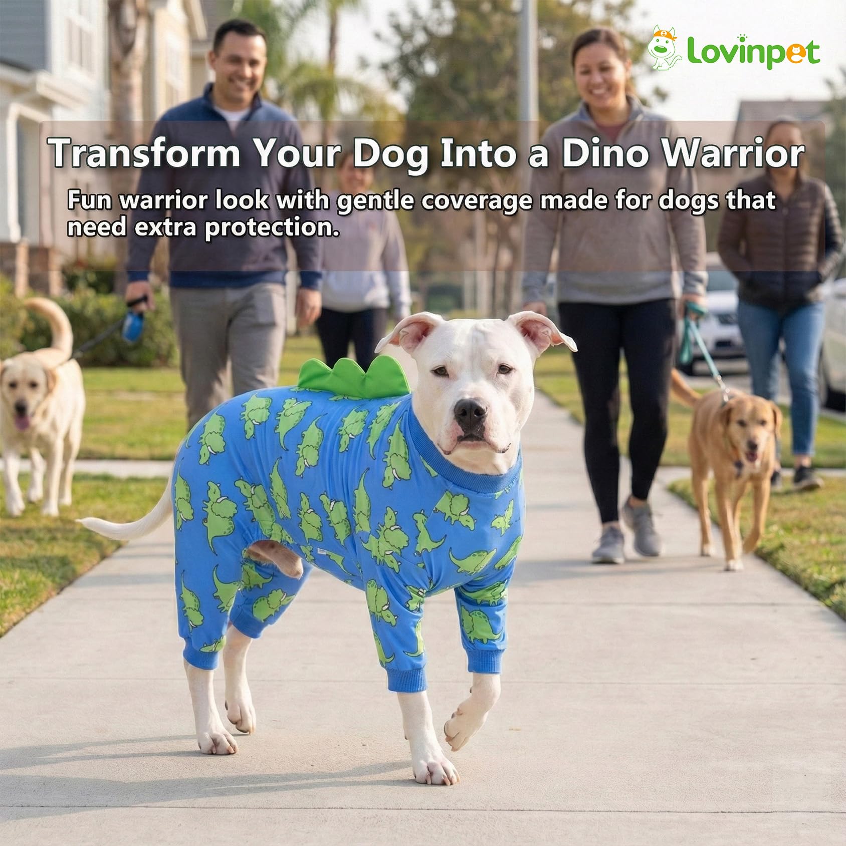 LovinPet pijamas para perro grande: lavable a máquina y secado bajo para uso diario.