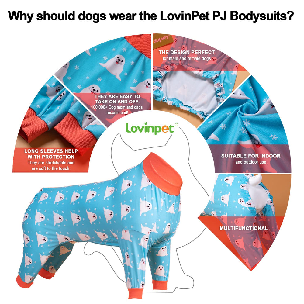 LovinPet pijamas para perro grande, lavado fácil en máquina.