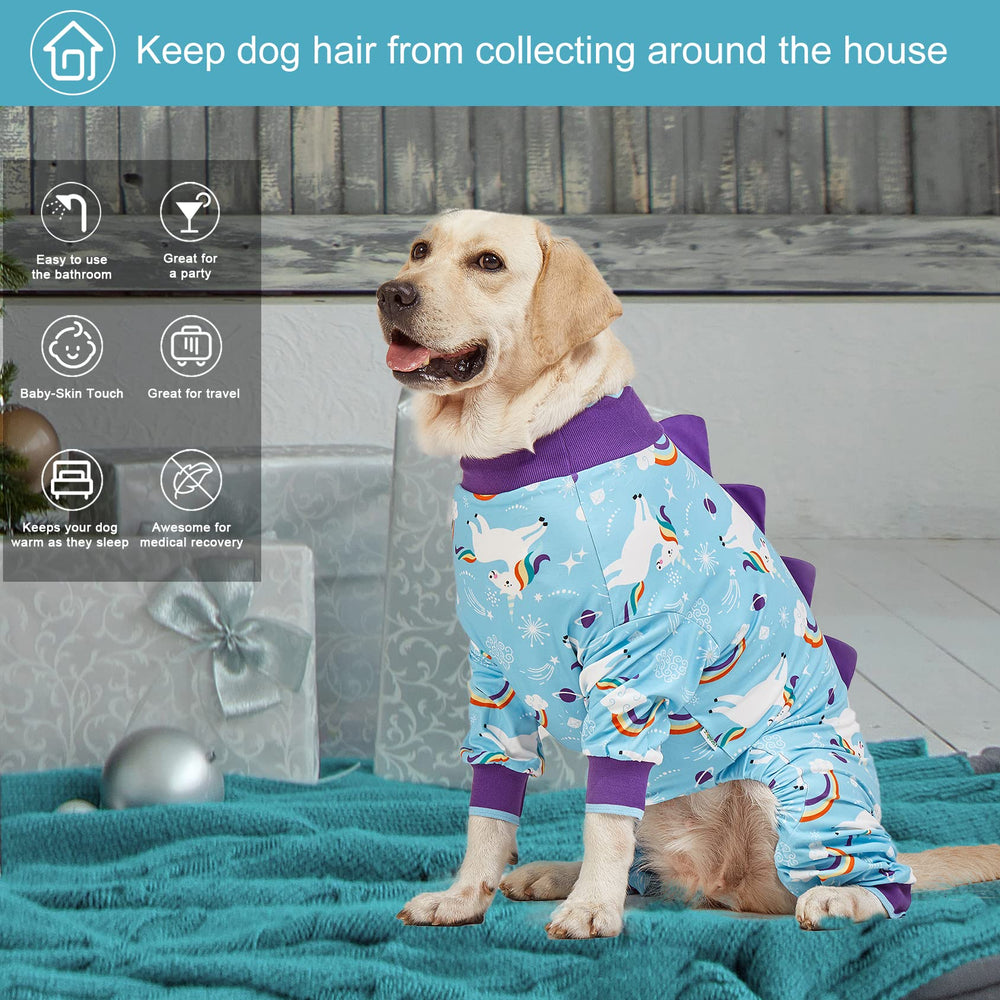LovinPet pijama suave y elástico, mangas micro-puff para mejor ajuste