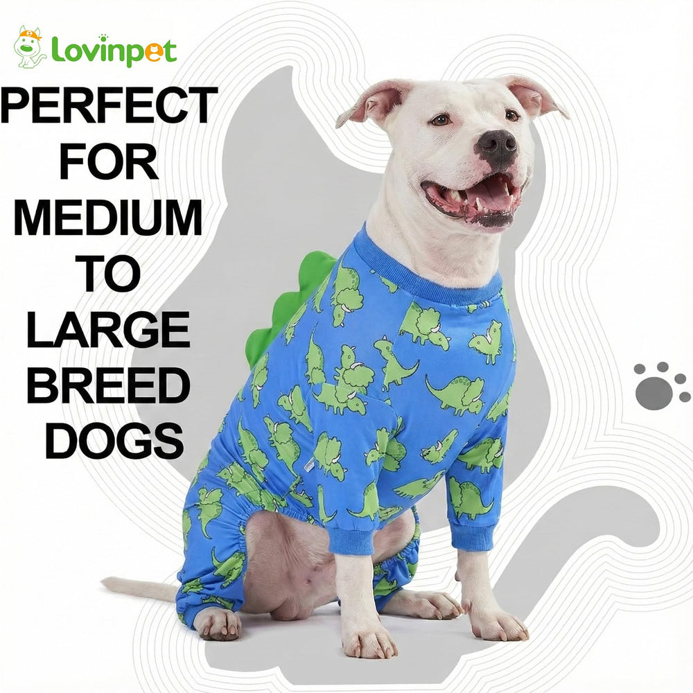 LovinPet pijamas para perro grande: tejido transpirable con algodón y poliéster para todo el año.