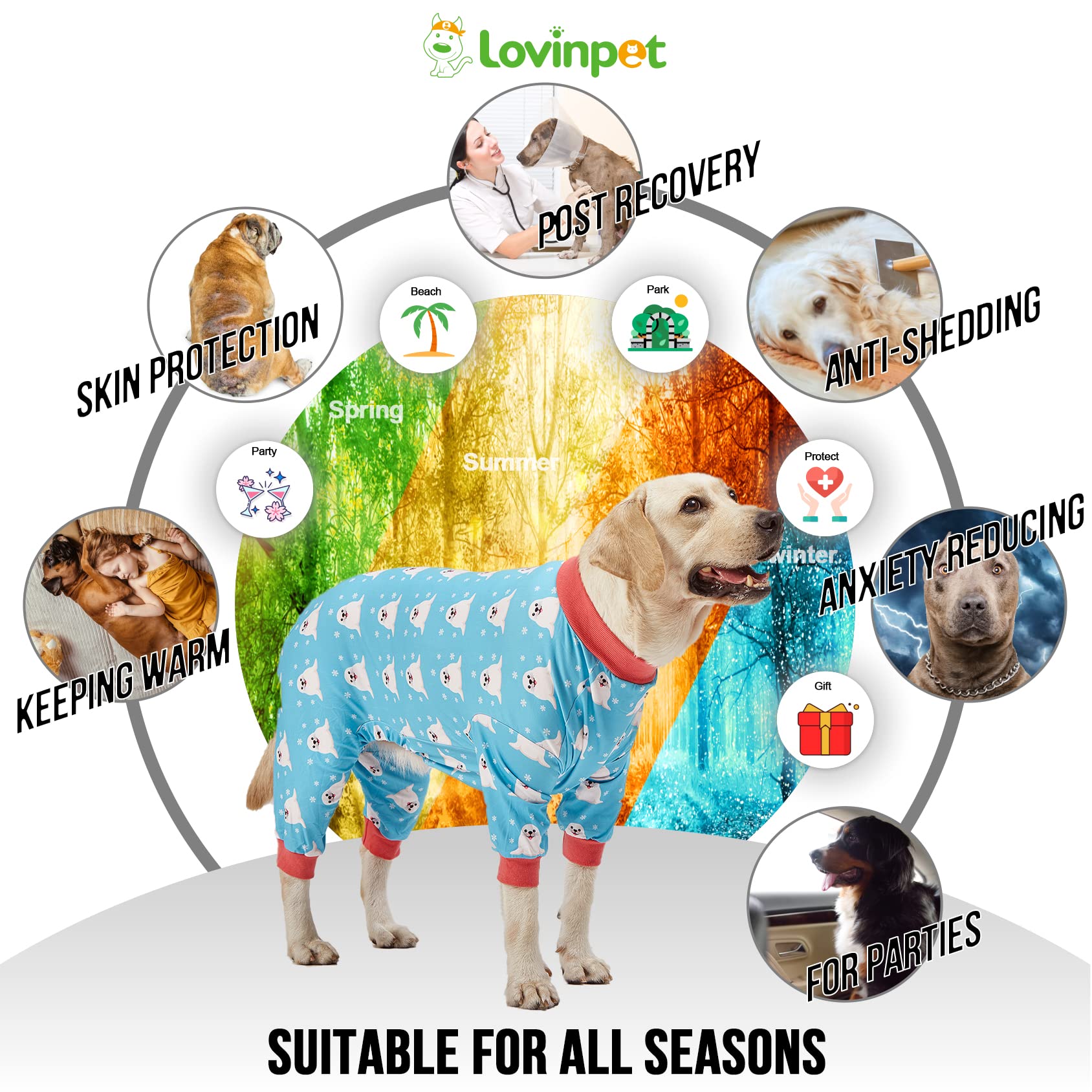 LovinPet pijamas para uso diario y viajes.