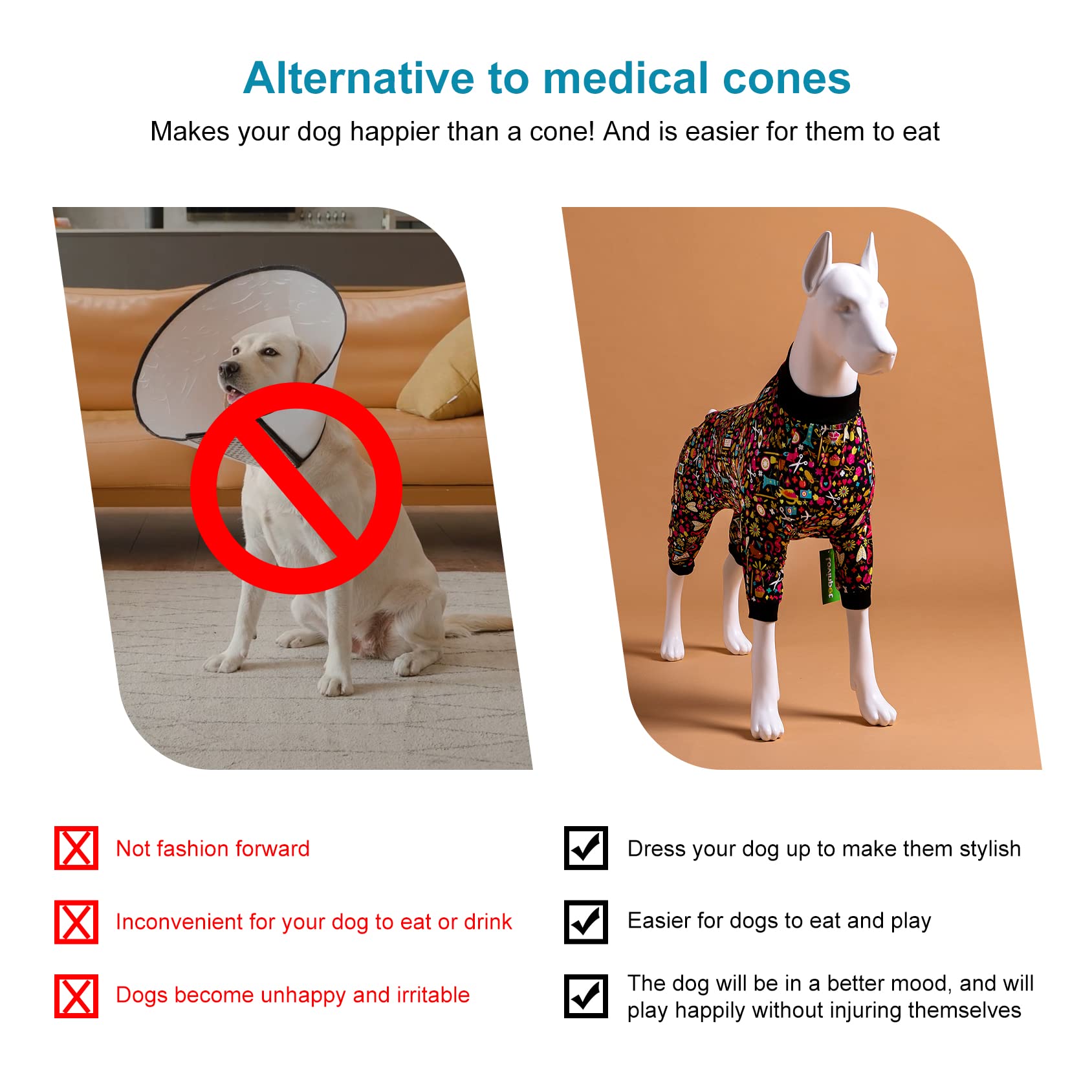 LovinPet Pijamas para Pitbulls lavado fácil que mantiene forma tras lavados.