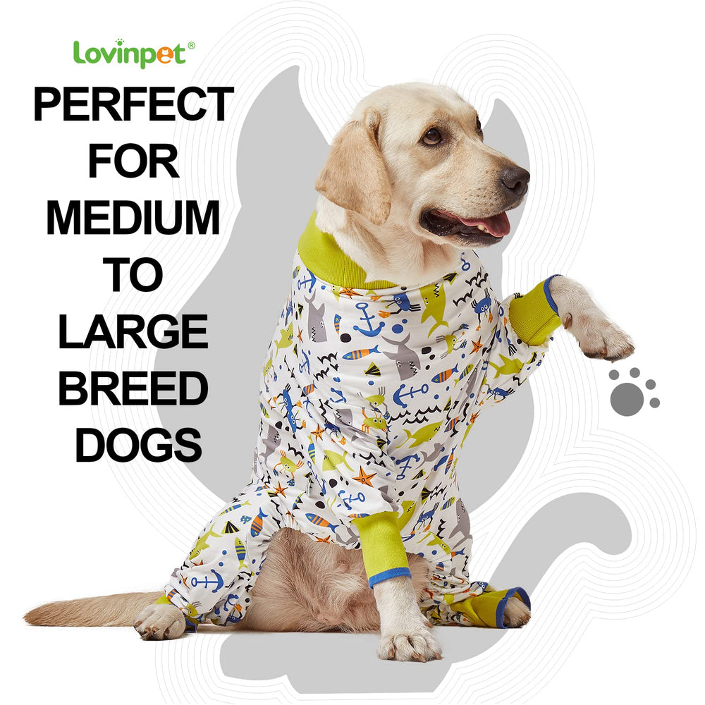 LovinPet pijamas de recuperación para perro grande, descanso suave.
