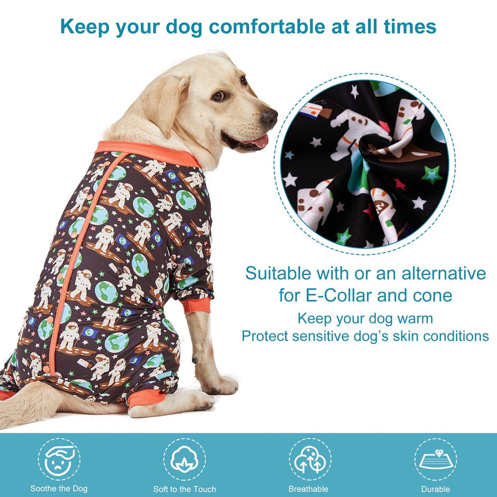 LovinPet Pitbull, imprime astronautas negro, ideal para paseos tranquilos en casa.