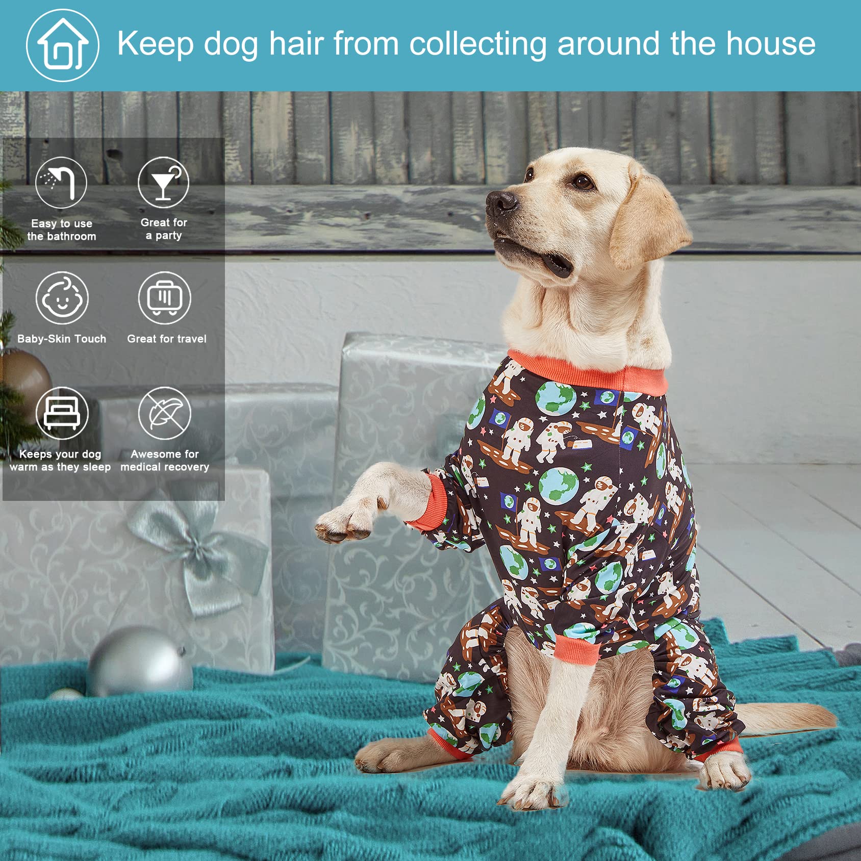 LovinPet Pitbull Pijama, talla XL, ajuste cómodo para perros grandes.
