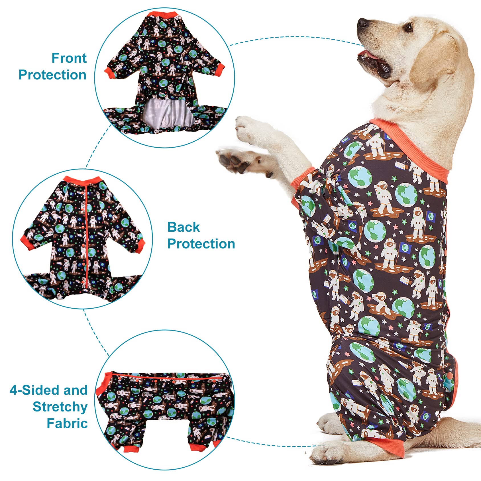 LovinPet Pitbull Pijama, textura suave, tacto agradable para sueño nocturno.