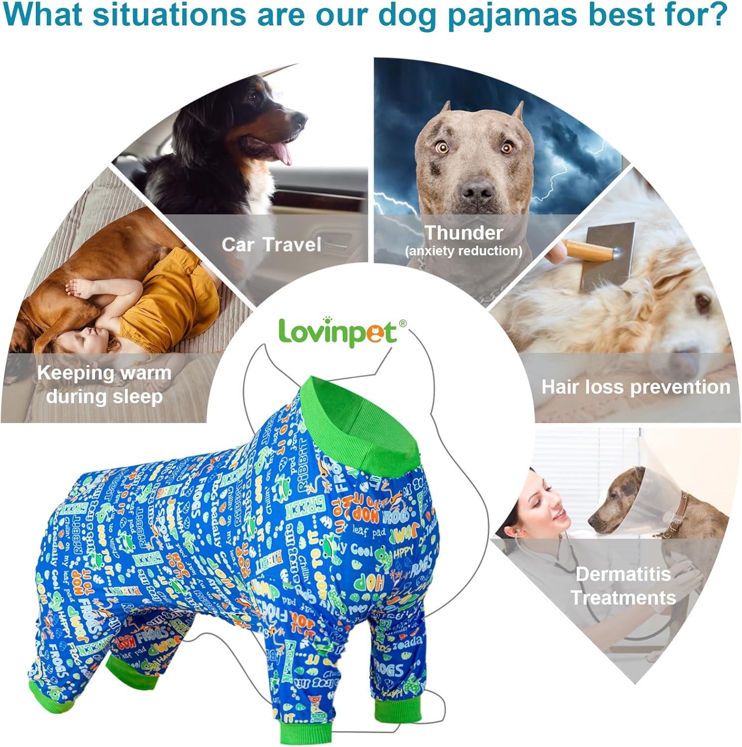 LovinPet prenda de algodón suave para perros de pelo corto.