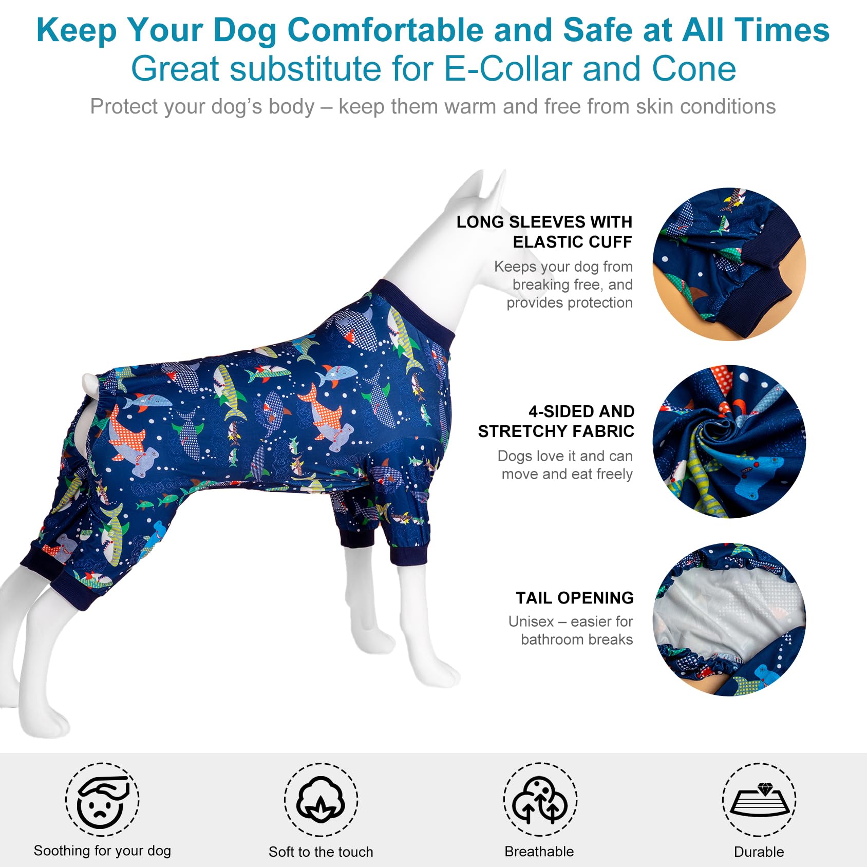 LovinPet sudadera para perros grande, alta elasticidad para un ajuste cómodo.