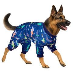 LovinPet sudadera para perros grandes con tiburón oceánico, protección suave para salidas.