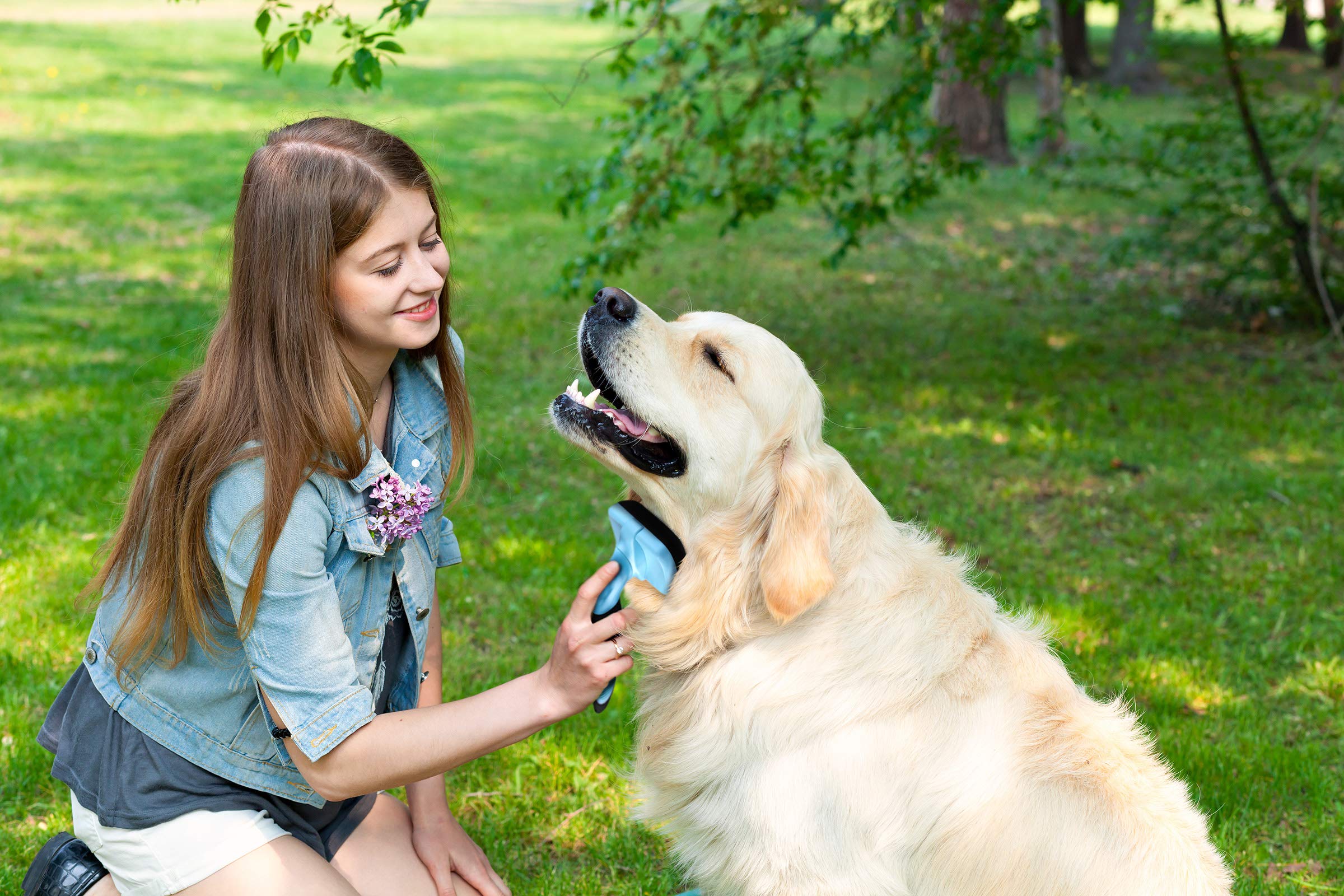 LOVINPUP cepillo deslanador para perros, masaje suave para la piel