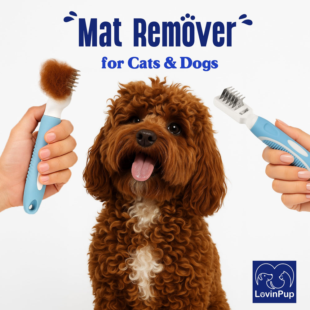 Mango ergonómico de LOVINPUP para grooming cómodo y estable