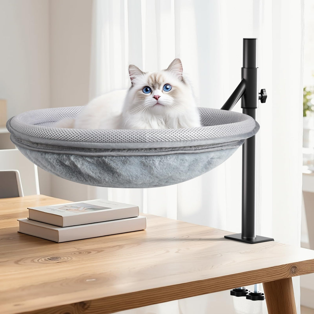 LOVSTORAGE cama escritorio gato 360 grados: observación del entorno desde su nido