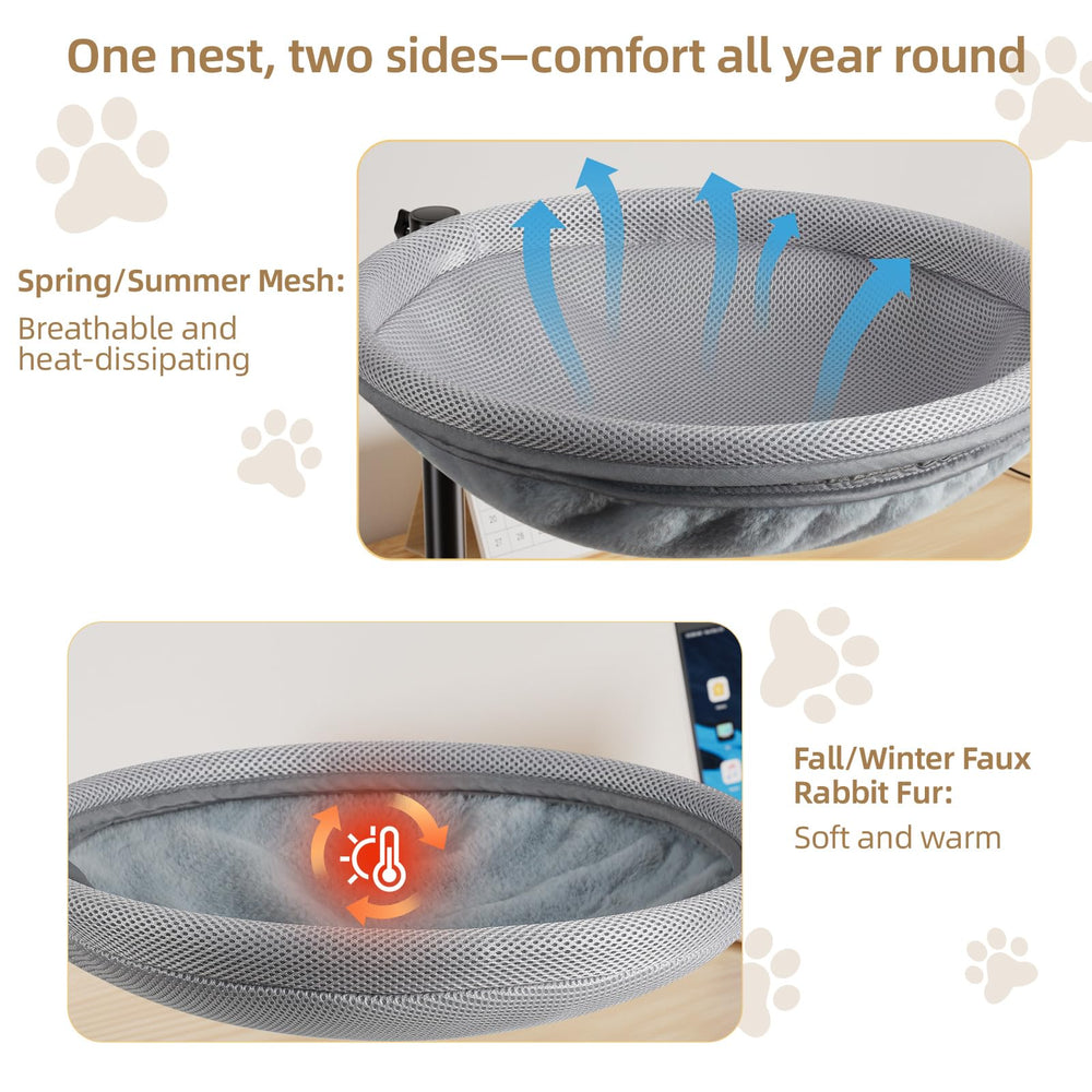 LOVSTORAGE cama gato abrazadera innovadora fija al escritorio para un santuario privado