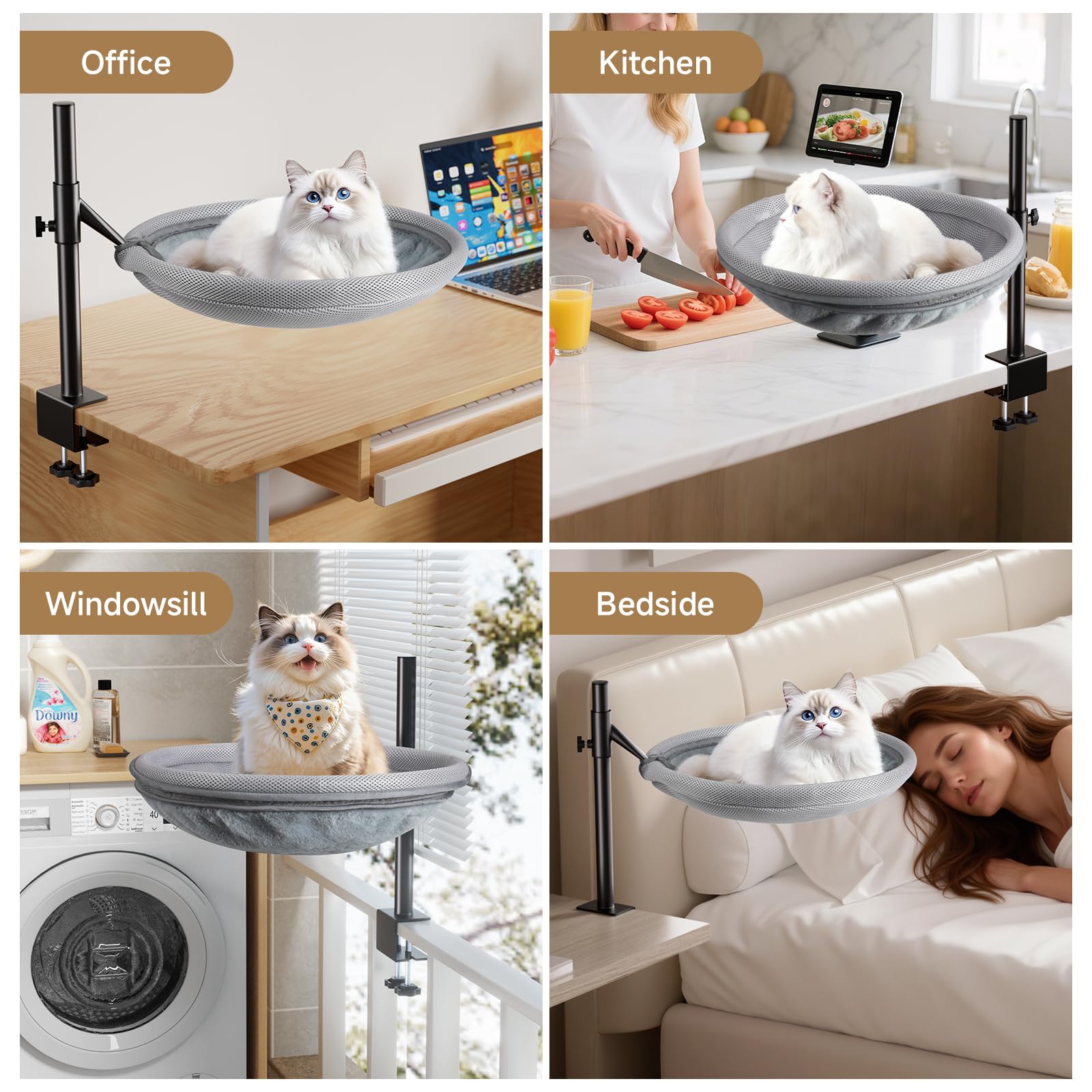 LOVSTORAGE cama gato soporta hasta 33 libras, ideal para felinos grandes