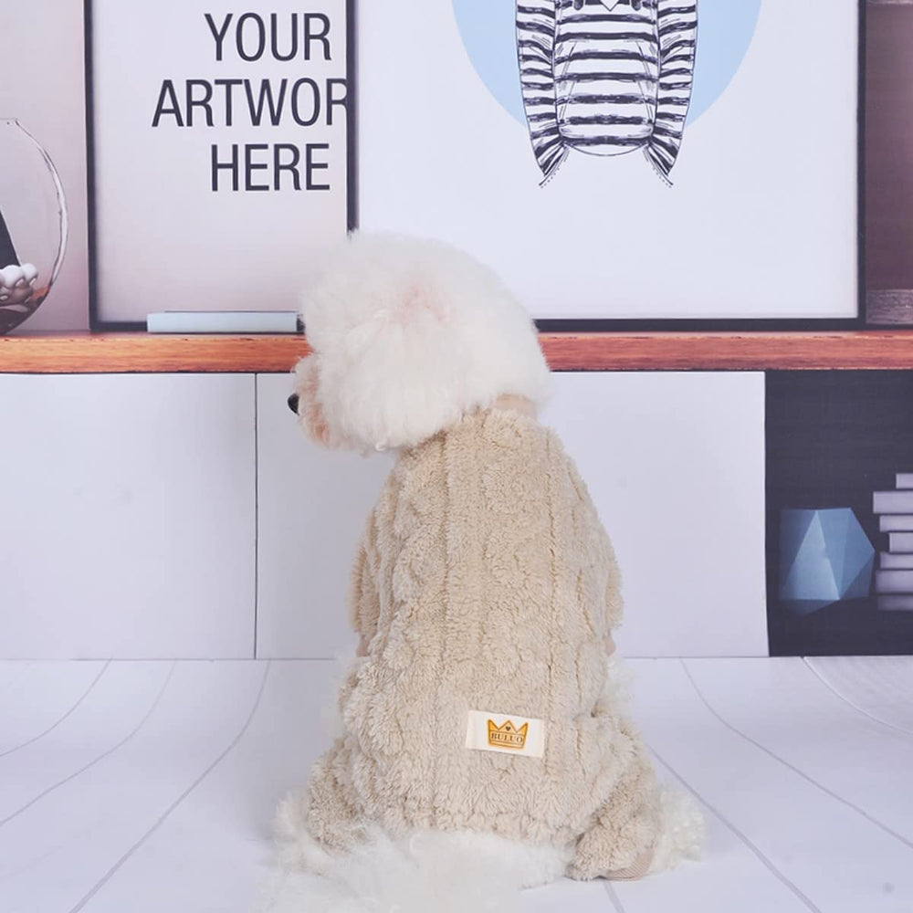 Pijama Loyanyy para perro, felpa cálida para noches frías.