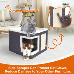 Loyareal cama con rascador de sisal para uñas sanas.