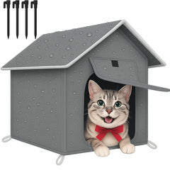 Casa Loyareal para gatos exterior, refugio resistente al clima para tu mascota.