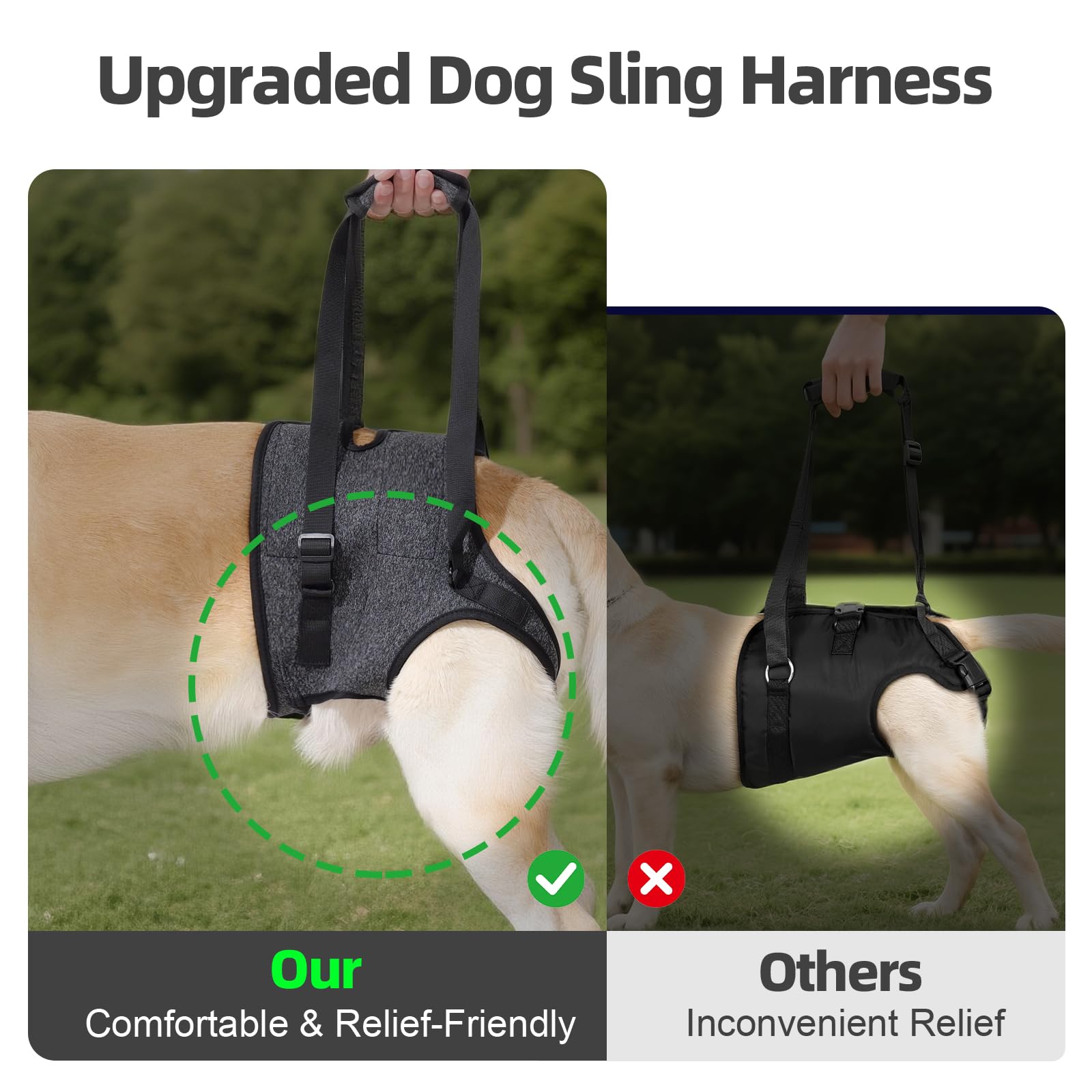 Arnés Lqyom con guía de tallas para perros de 8 a 40 kg.