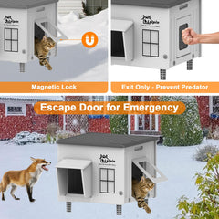 Casa para gatos elevada de Lslpin, evita humedad y frío.