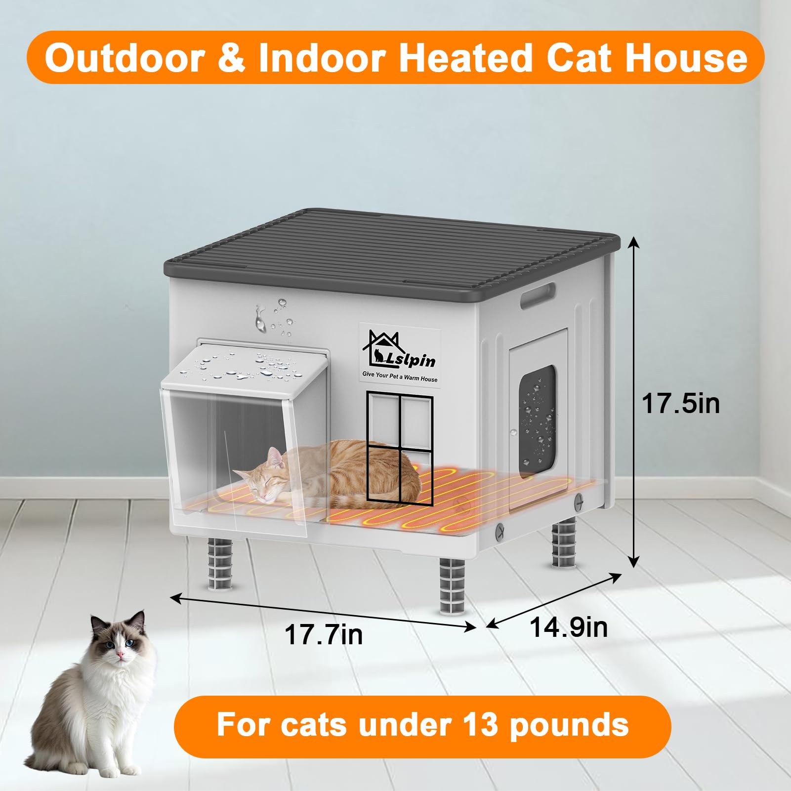 Lslpin puerta de escape, seguridad adicional para gatos al aire libre
