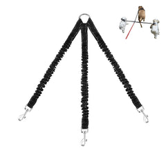 LTSGORY acoplador para tres perros con correa elástica para paseos ordenados.