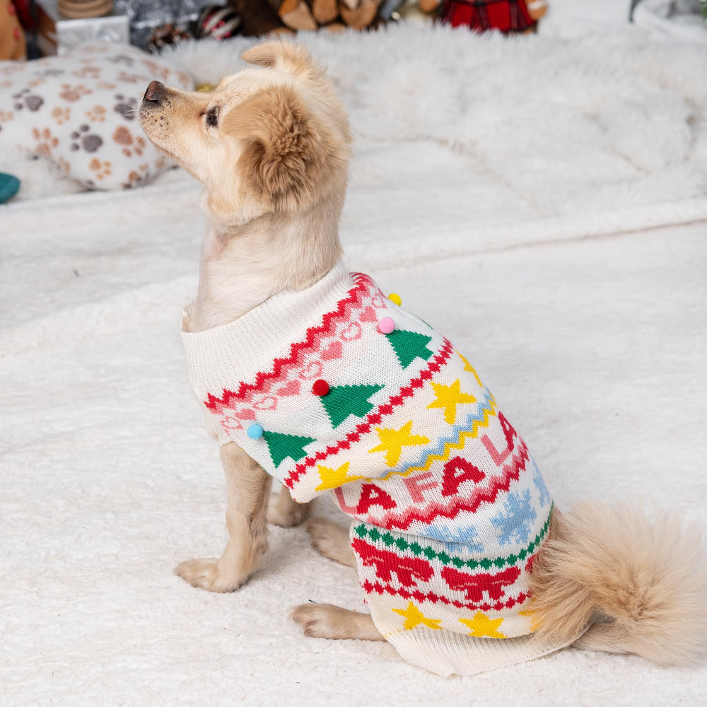 Lubot conjunto navideño para perro mediano, perfecto para reuniones y fotos festivas.