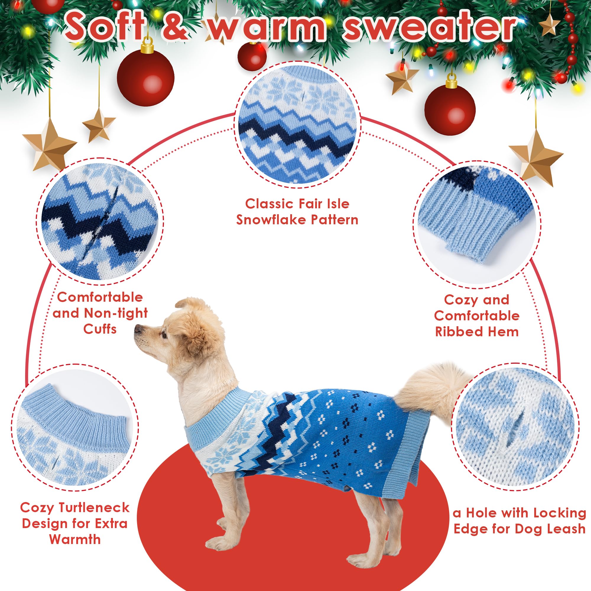LUBOT diseño divertido para perro, perfecto para fiestas y paseos invernales.