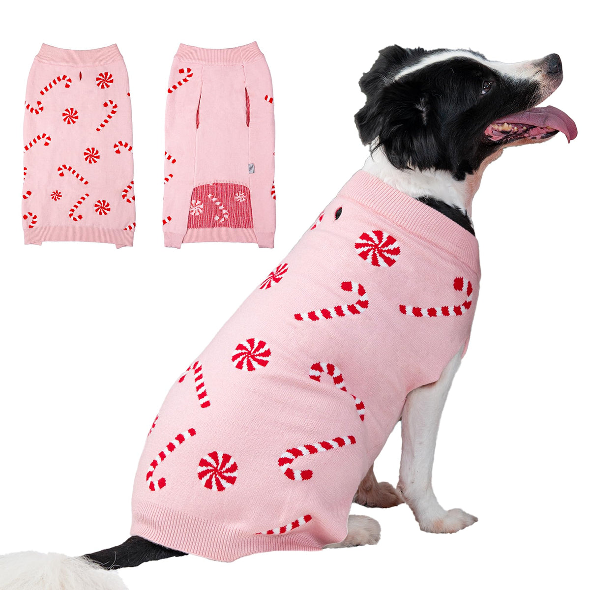 Lubot sudadera Navidad para perro rosa, ideal para fiestas y fotos.