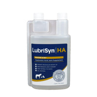 LubriSynHA botella de suplemento líquido para articulaciones en mascotas.