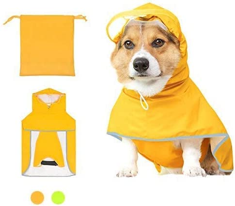Luccalily capa de lluvia para perro pequeño, ligera y cómoda para paseos.