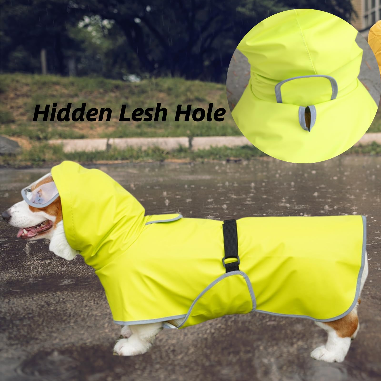 Luccalily ajuste de talla fácil para paseo cómodo bajo lluvia.