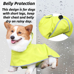 Luccalily chaqueta lluvia para perro con correas ajustables para un ajuste cómodo y seguro.