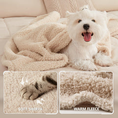 Luciphia manta calma textura sherpa suave beige, ideal para conforto durante siestas.