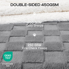 Luciphia manta doble capas fleece-sherpa, suave y cálida para uso diario.