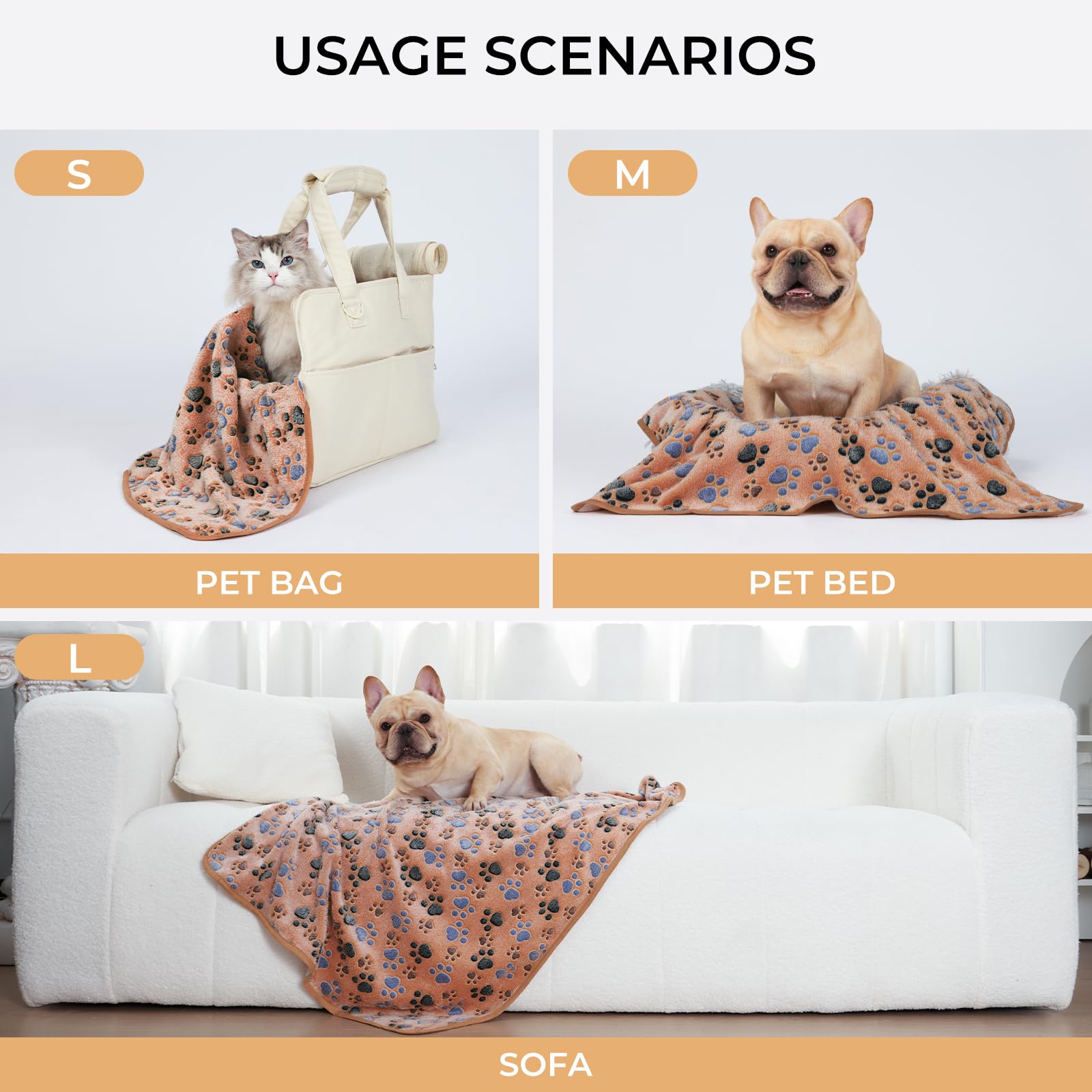 Luciphia manta mediana 30x20, ideal para perros medianos y gatos