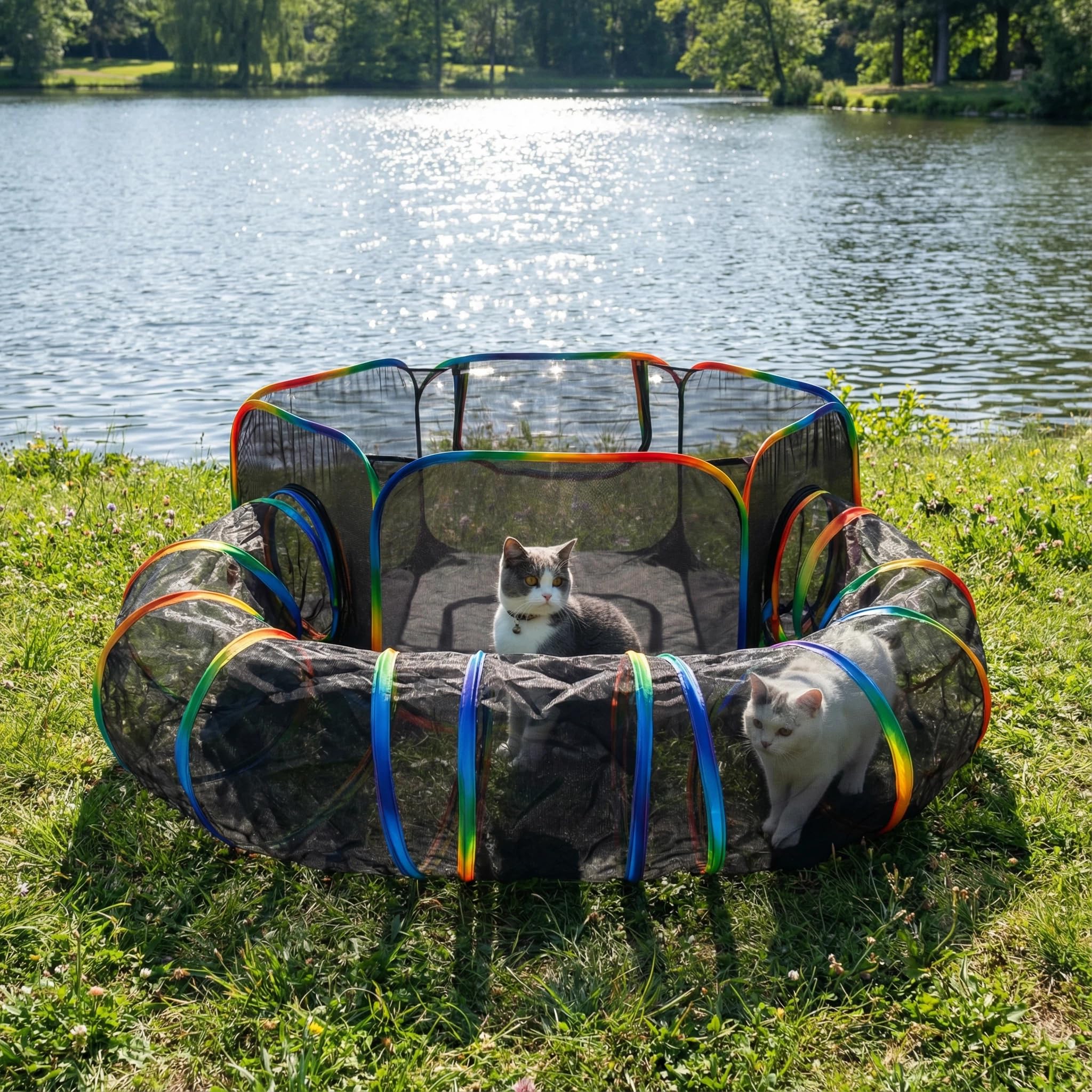 LUCKITTY Catio para uso exterior, disfrute seguro y protegido