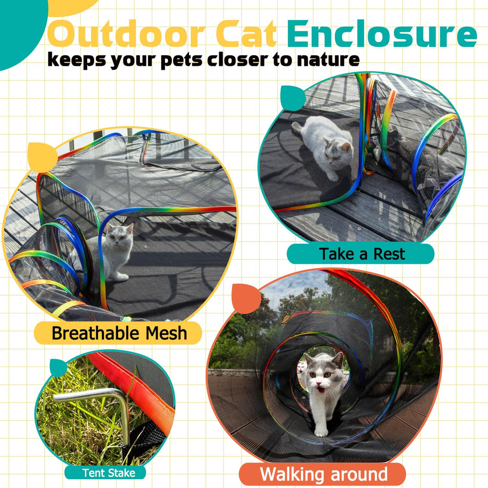 LUCKITTY Catio con malla transpirable para ventilación segura al aire libre