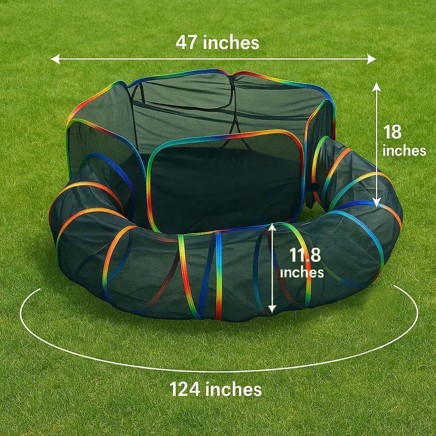 LUCKITTY Catio portátil con túnel de conexión para ampliar el área de juego al exterior