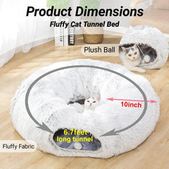 LUCKITTY túnel para gato, diseñado para configurarse en círculo, S o semicírculo.