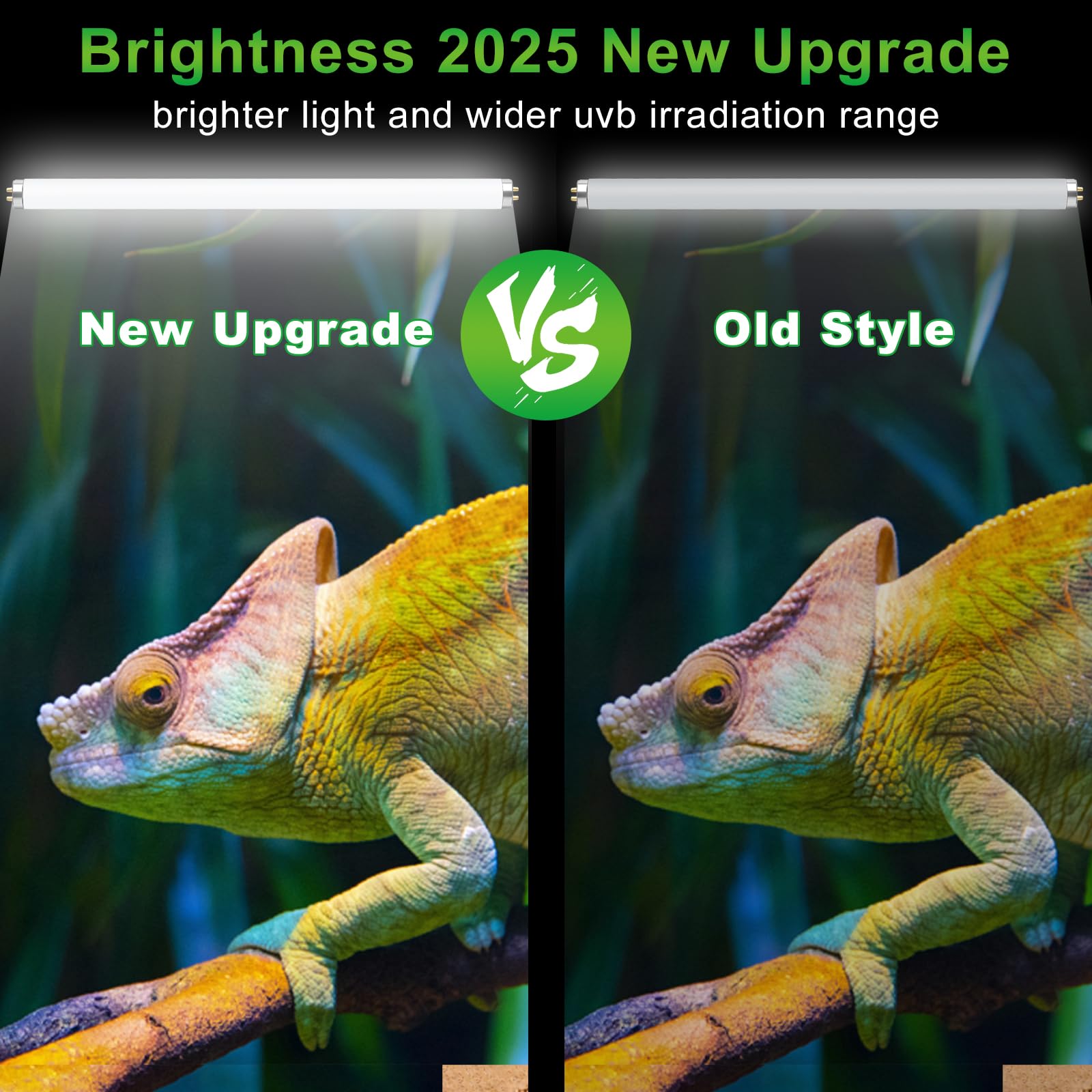 LUCKY HERP T8 15W UVB, iluminación con cobertura amplia para terrarios.