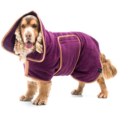 Bata Lucky Pooch absorbente para secado rápido tras paseos mojados.