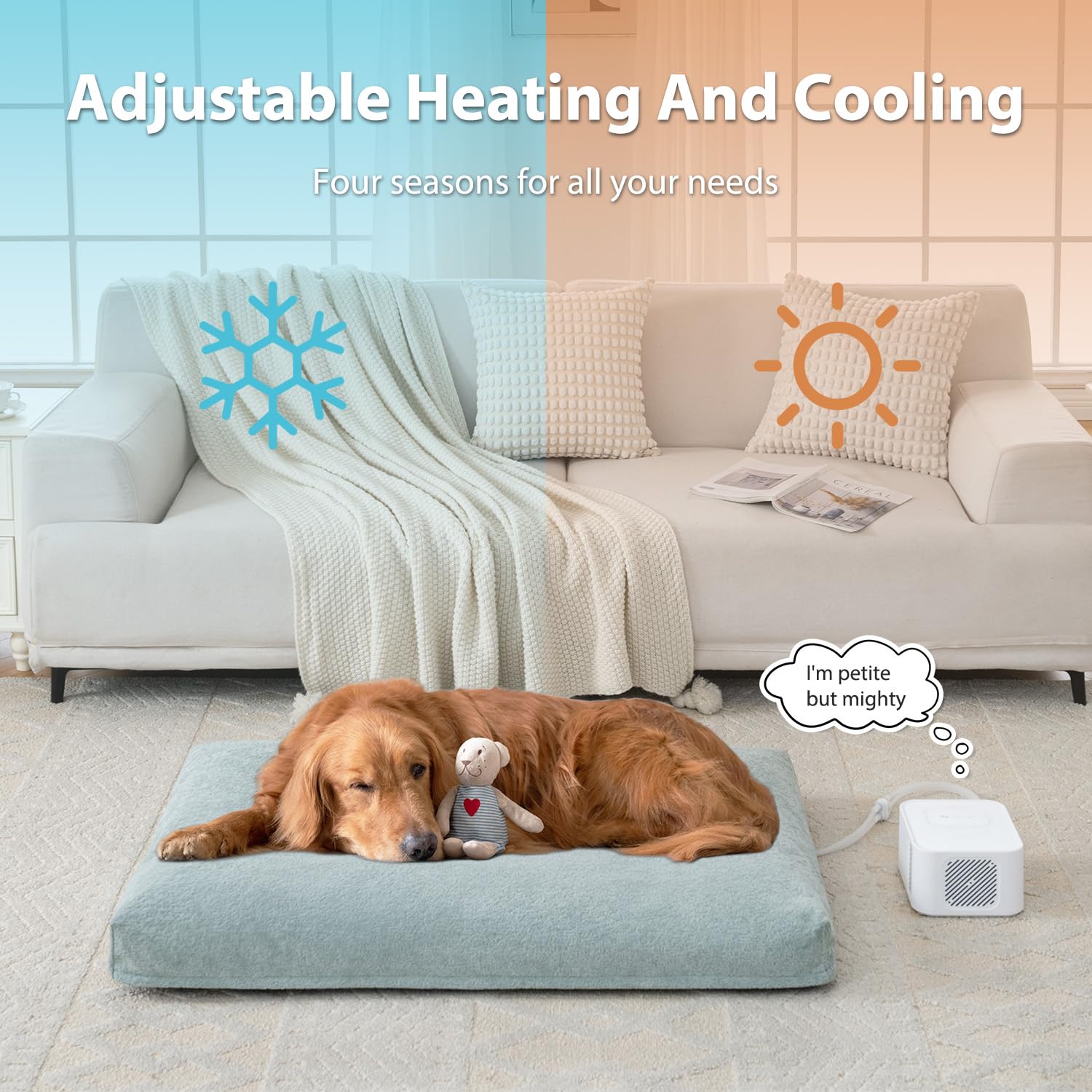 Lucky Tom cama de doble capa con superficie texturizada para patas sensibles