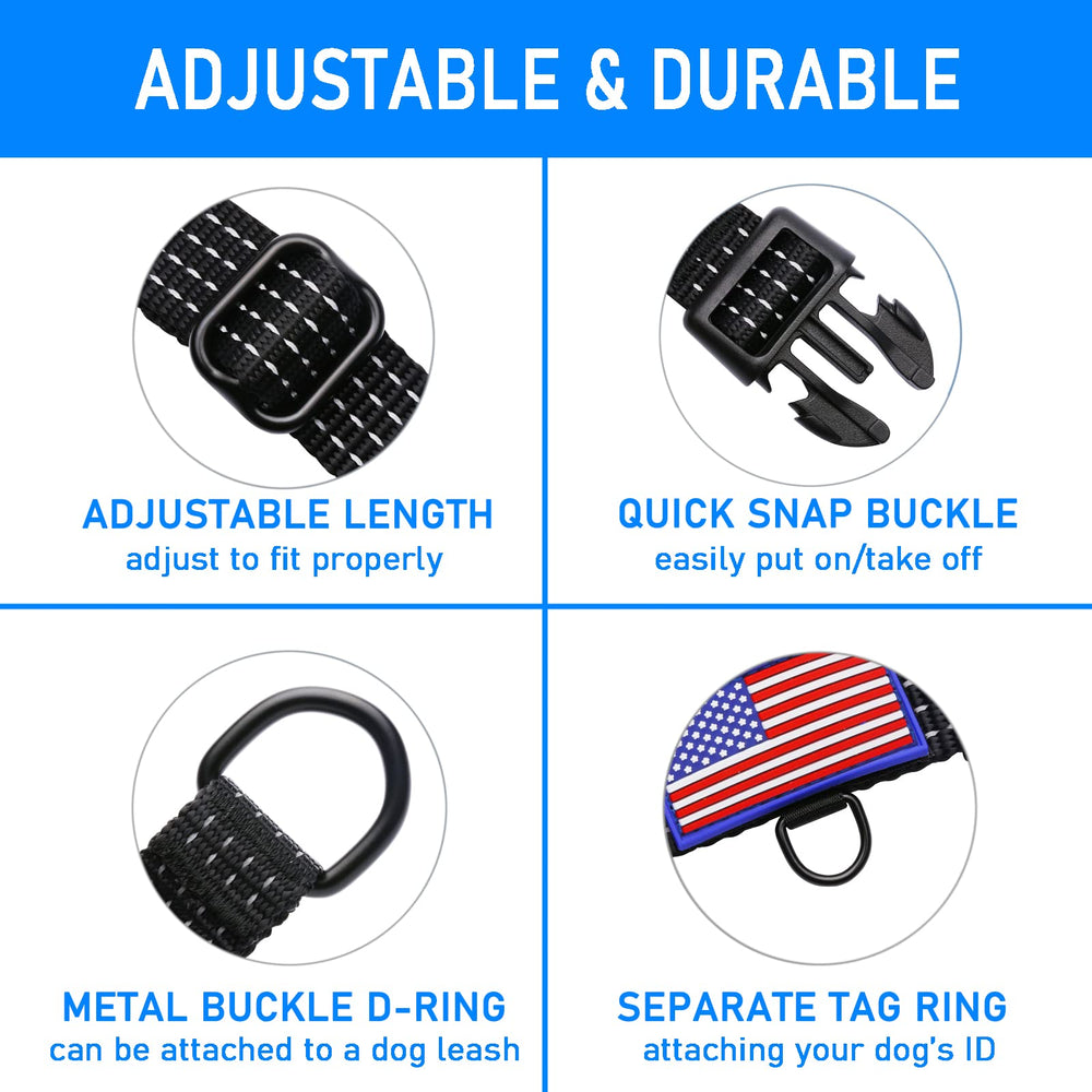LUCKYDC talla XL para razas grandes, ajuste seguro y cómodo.