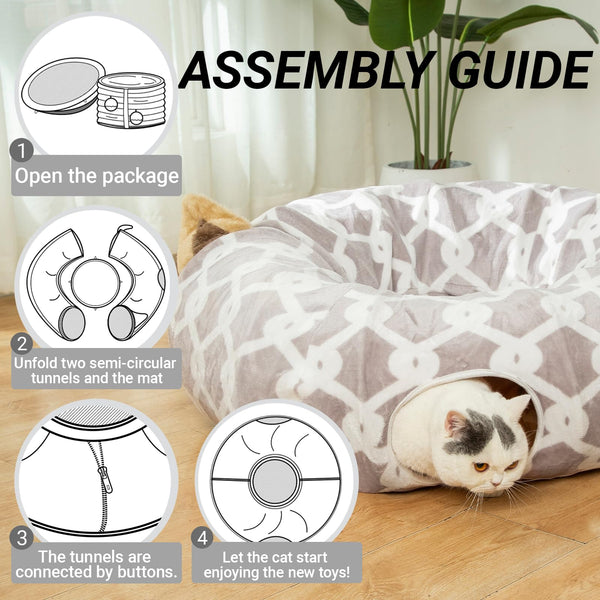 LUCKITTY tunel de 10 pulgadas de diámetro, perfecto para gatos y mascotas pequeñas
