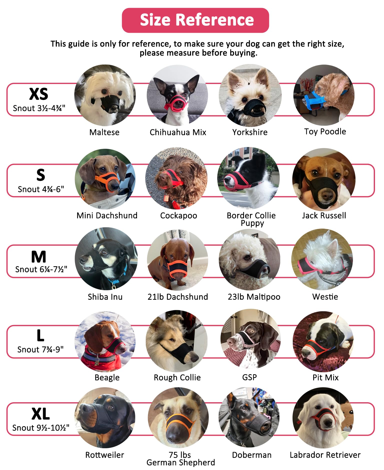 Ajuste seguro con correa y cierre de velcro en la mordaza LuckyPaw rosa.