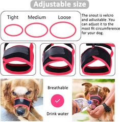 LUCKYPAW bozal diseño con cierre Velcro para colocación rápida.