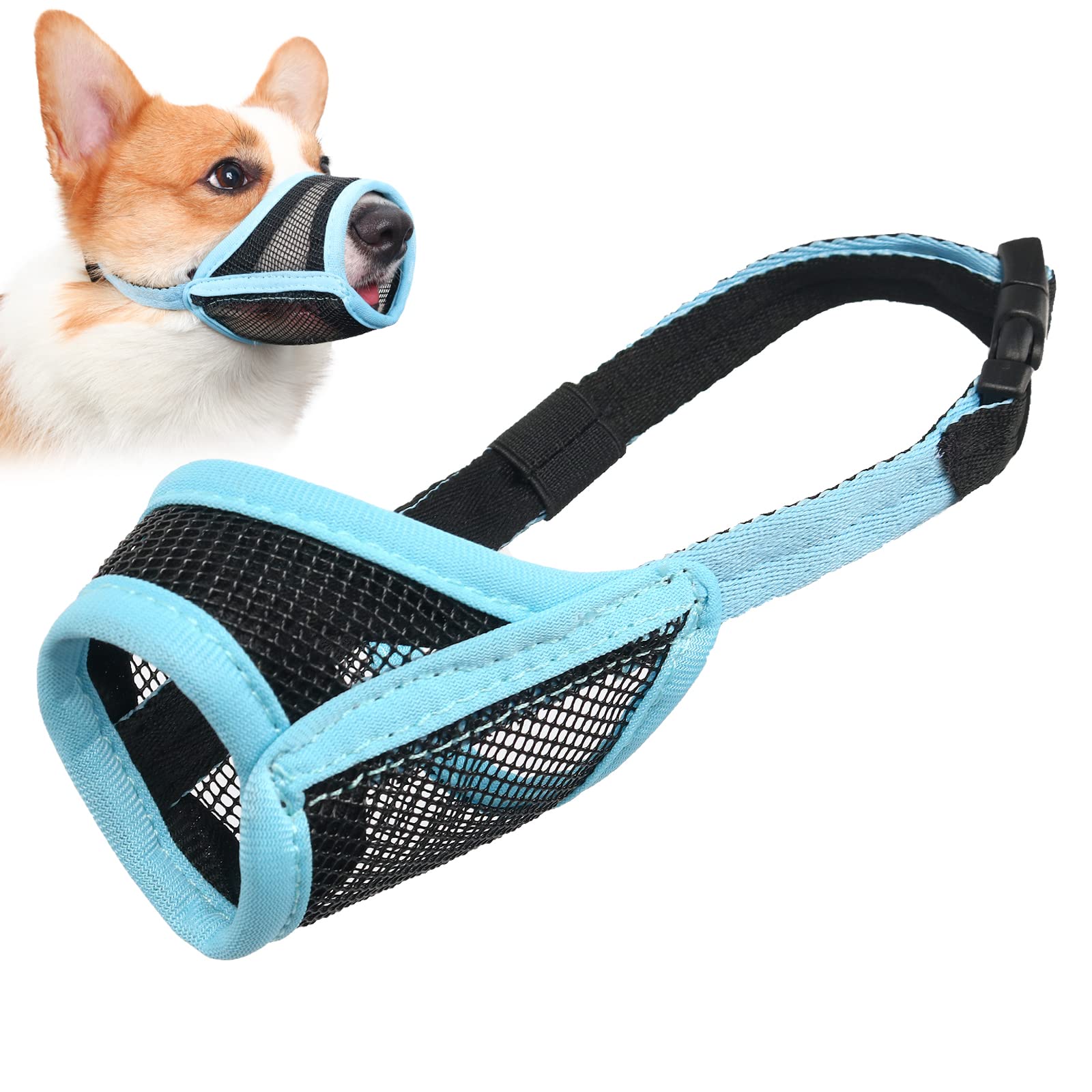 LUCKYPAW bozal de malla con respiración ventilada para paseos cómodos