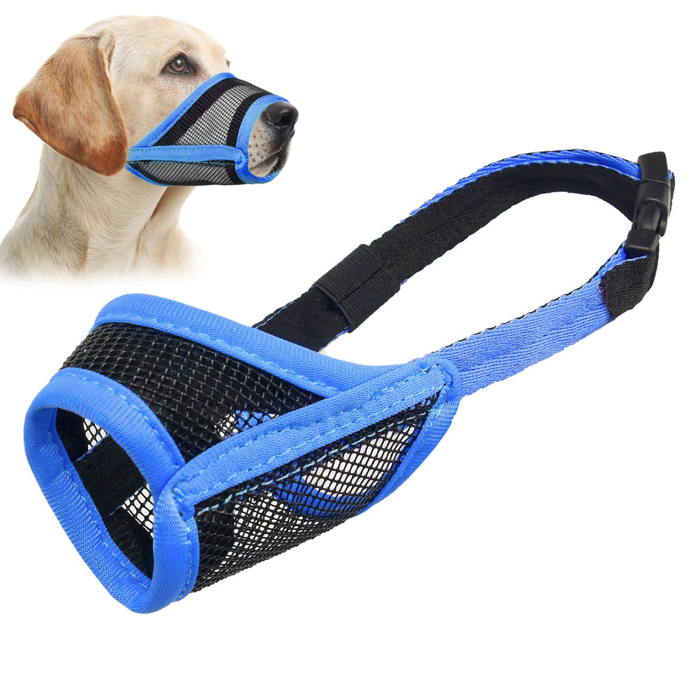 LUCKYPAW bozal de malla ventilada para perros grandes, cómodo y transpirable
