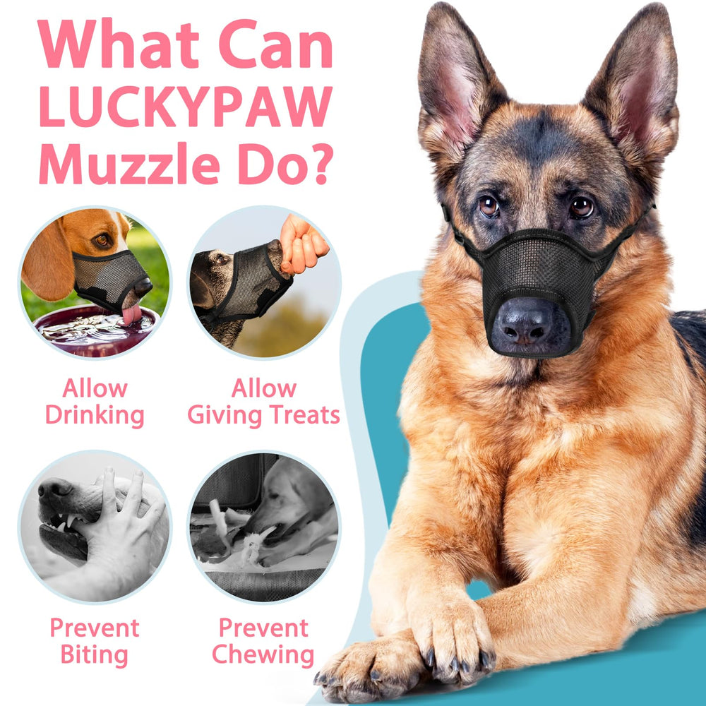 LUCKYPAW bozal, para paseos XS, ofrece ventilación y libertad de movimiento.
