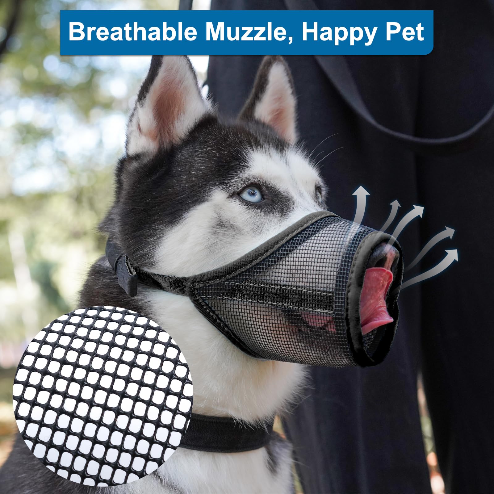 LUCKYPAW bozal ventilación máxima para perro activo.
